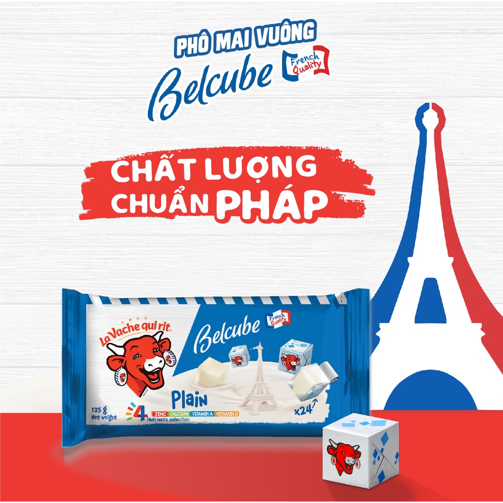 Phô Mai Vuông Belcube Vị Socola (15 Viên) - Hỗ Trợ Hệ Miễn Dịch