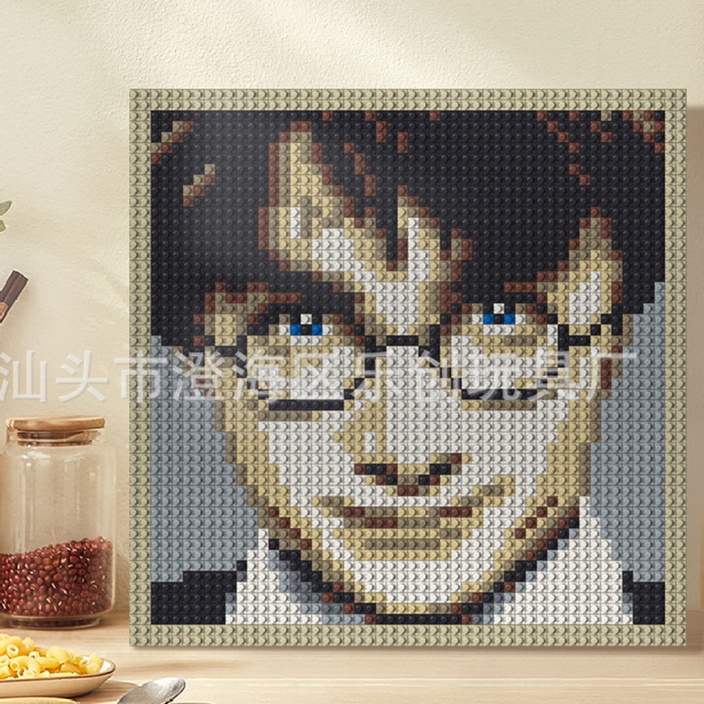 Đồ chơi giáo dục lắp ráp   logo moc 50 viên vuông dẹt 1x1 nhiều màu