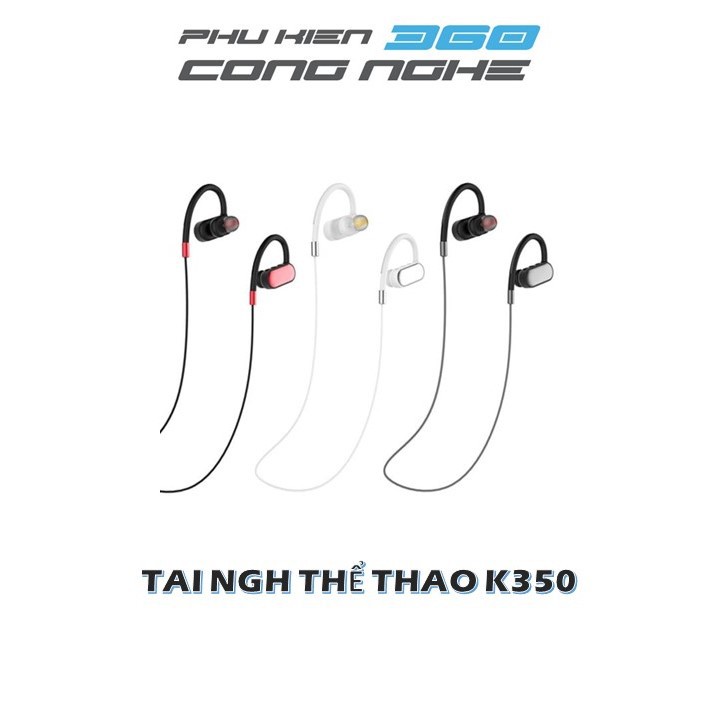 Tai nghe bluetooth thể thao K350 wireless - Thơi gian sử dụng 5h - khoảng cách 10m