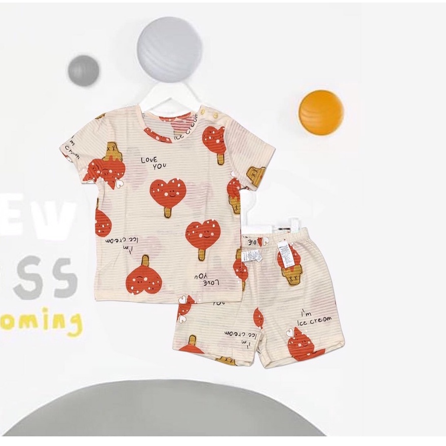 Bộ cotton giấy UniFriend xuất dư cho bé gái BUF007