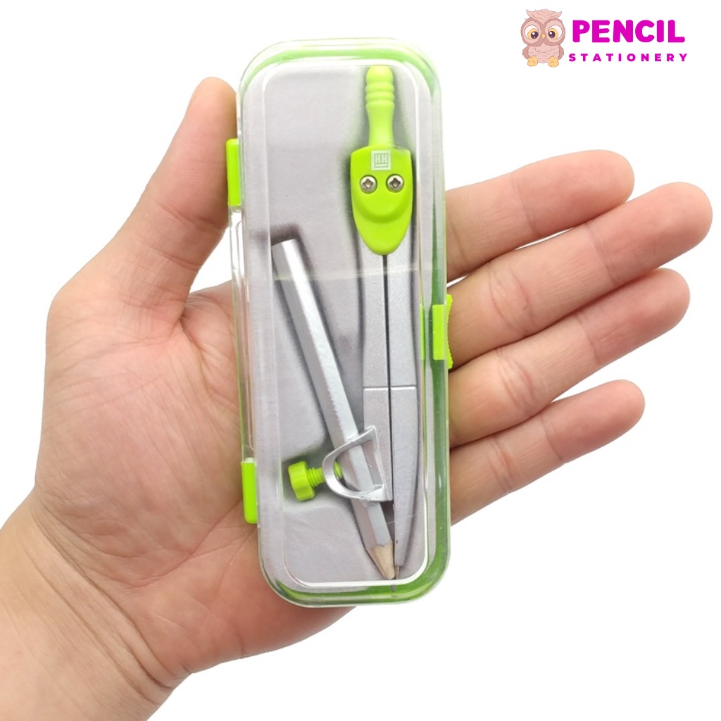 Compa Bút Chì Hồng Hà SM03 Nhỏ Gọn, Bộ Compa Tiện Lợi Dễ Dùng Cho Học Sinh Văn Phòng