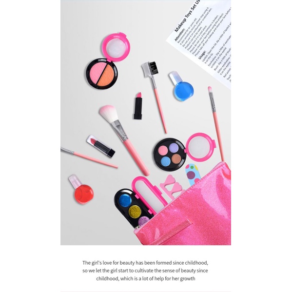 Bộ đồ chơi trang điểm 12 món có thể giặt được dành cho bé gái
 | BigBuy360 - bigbuy360.vn