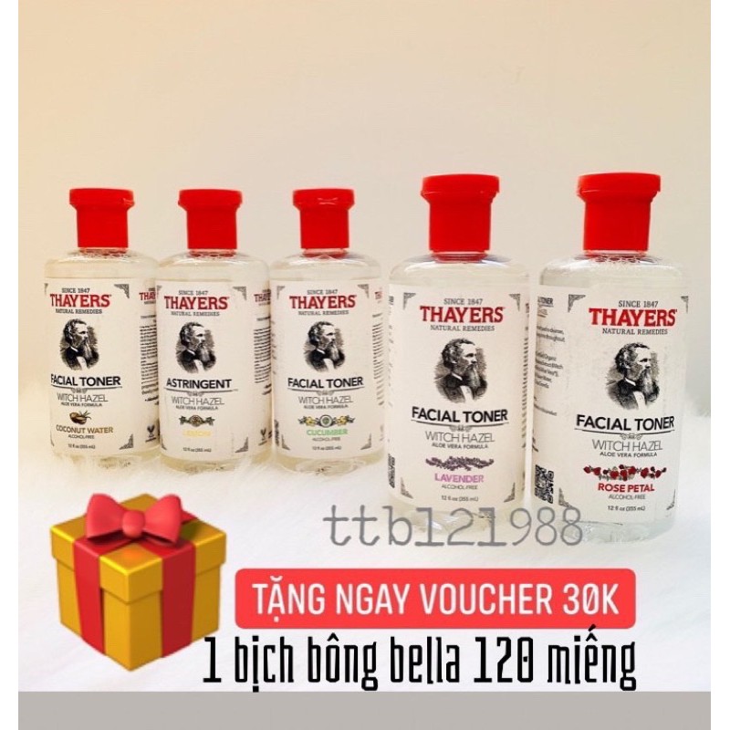 Nước Hoa Hồng Thayer Toner thayers 355ml