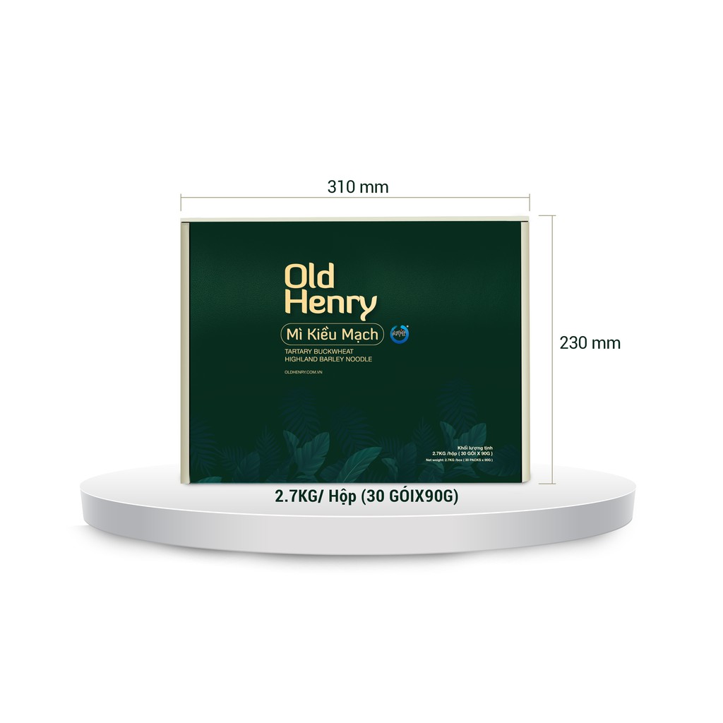 Mì Kiều Mạch Old Henry 2 hộp 5.4kg (60 gói nhỏ x 90g)