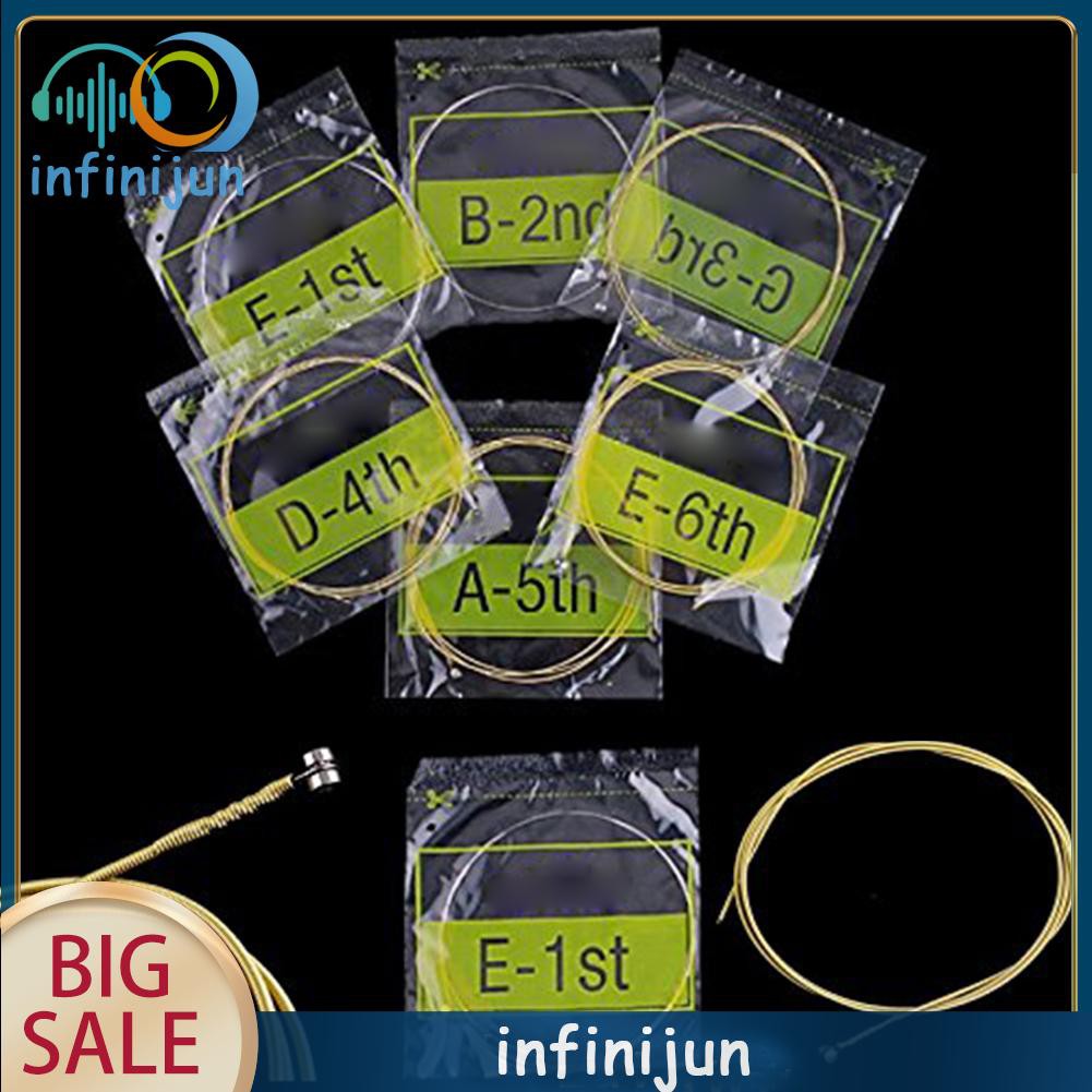 Set 6 Dây Đàn Guitar Mạ Vàng