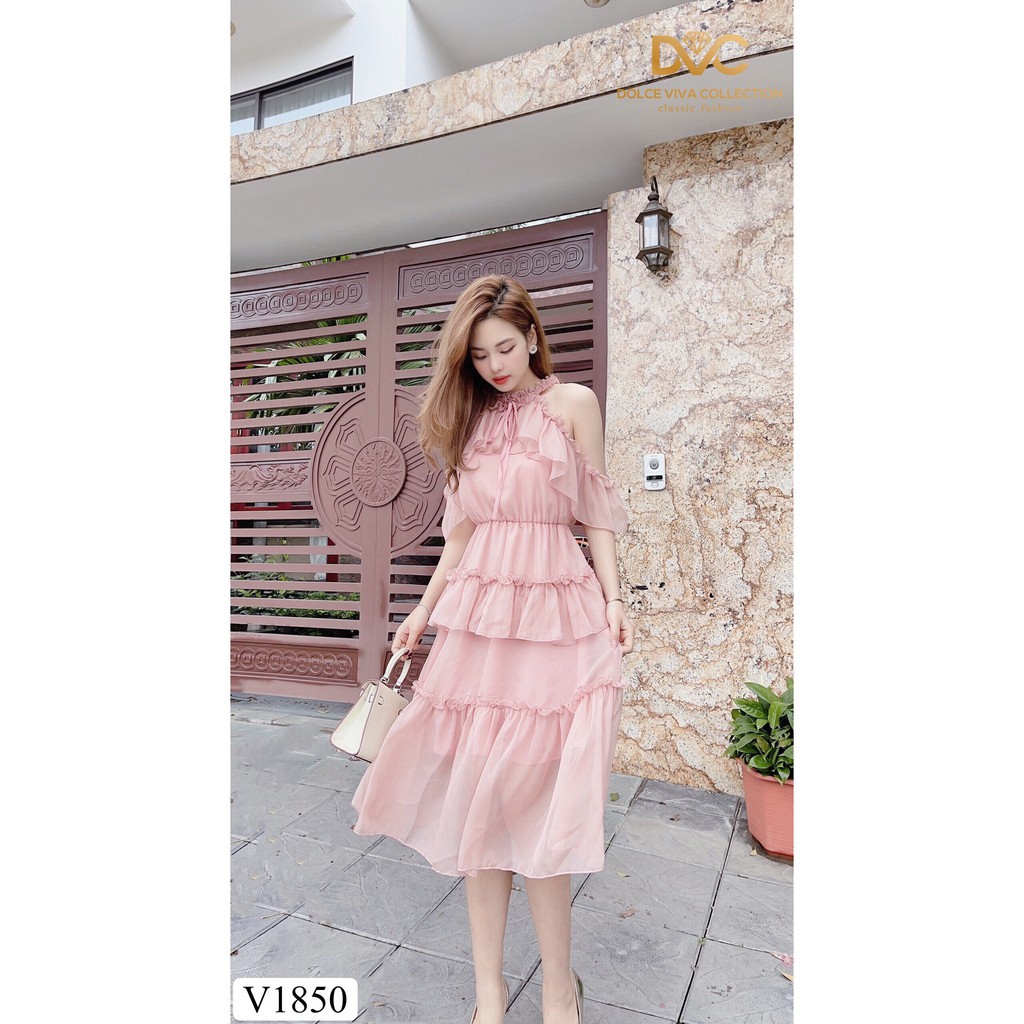 Váy maxi be khoét vai V1850 -  Váy dvc (Kèm ảnh thật trải sàn do shop tự chụp) | BigBuy360 - bigbuy360.vn