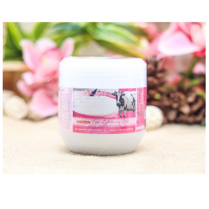 Muối tắm chiết xuất từ sữa chua/quả chay/cà chua/nghệ/cam/hoa quả Spa Lightening Carebeau 700g - chính hãng thái lan