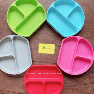 Khay silicon chống lật chống đổ siêu dính cho bé ăn dặm