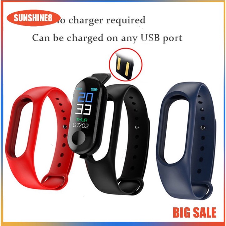 【SUN】Vòng đeo tay thông minh  Chống Nước Vòng đeo tay Đồng hồ kỹ thuật số Đồng hồ LED đỏ Khuyến mãi Quà tặng Đồng hồ đeo tay Đồng hồ đeo tay
