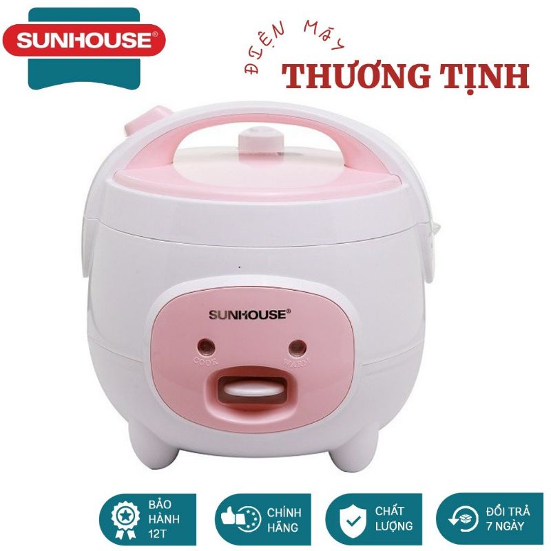 NỒI CƠM ĐIỆN SUNHOUSE Dung tích 1,2L SHD8217W và 1,8 lít  8602W hàng chính hãng bao lỗi 1 đổi 1