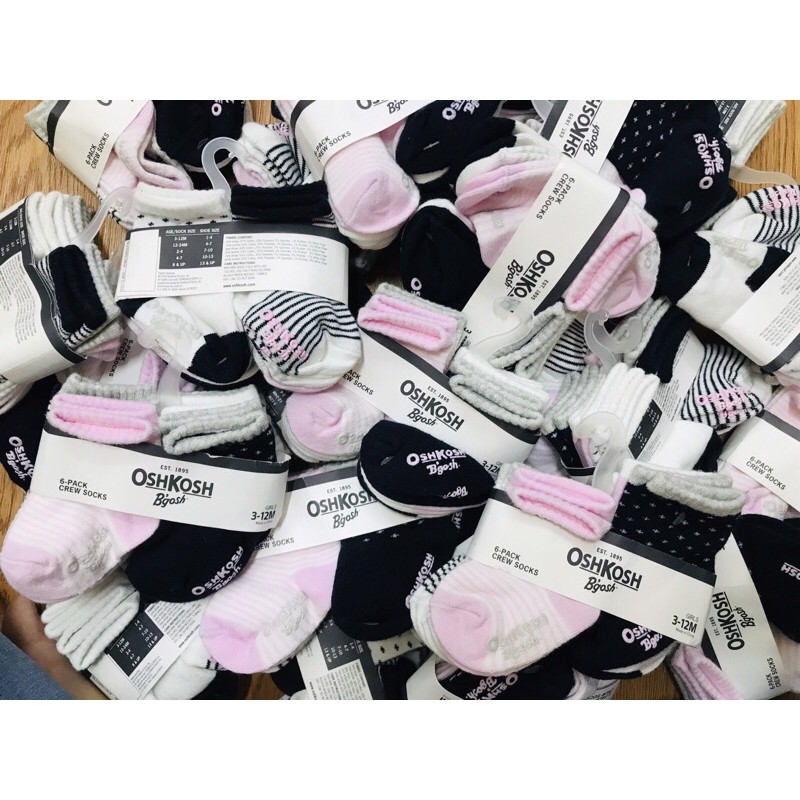 Set 6d tất Oshkosh xuất dư cho bé