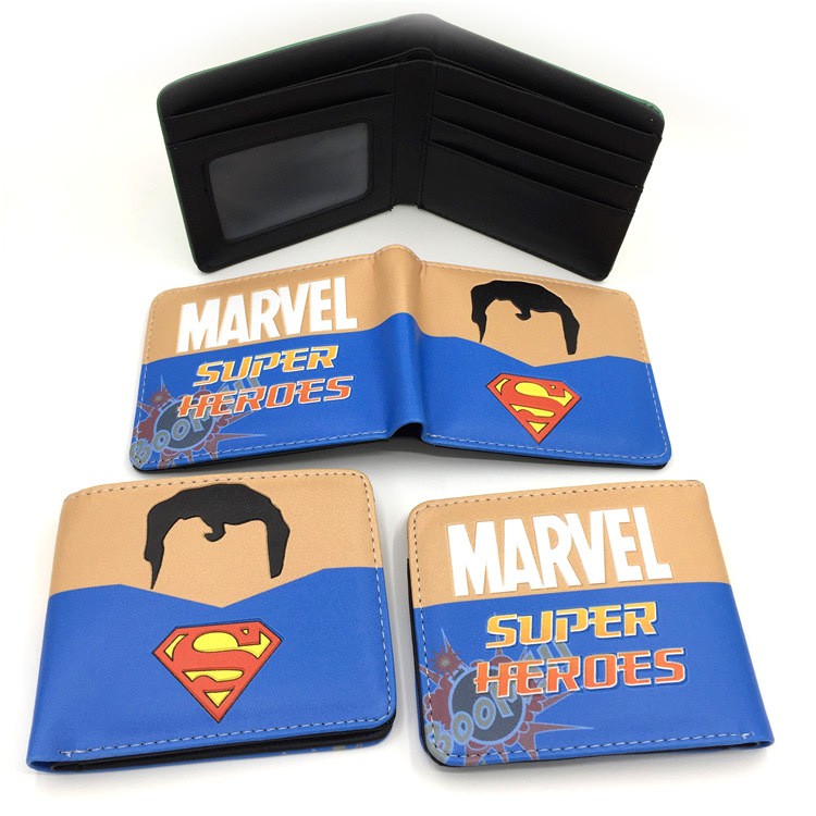 Ví đựng tiền họa tiết siêu anh hùng Ironman Captain American Deadpool Spiderman độc đáo