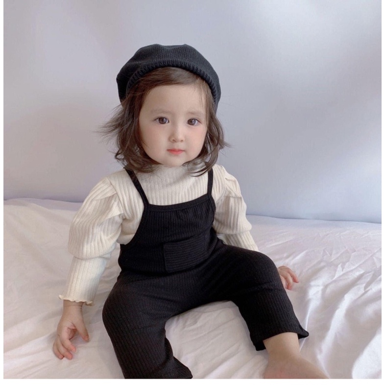 Set quần yếm áo tay bồng_