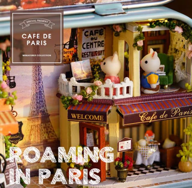 Mô hình nhà gỗ búp bê Dollhouse DIY - Q012 Roaming In Paris