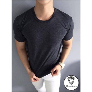 Áo Phông T - Shirt Uni Nam Nữ Màu Xám Đậm