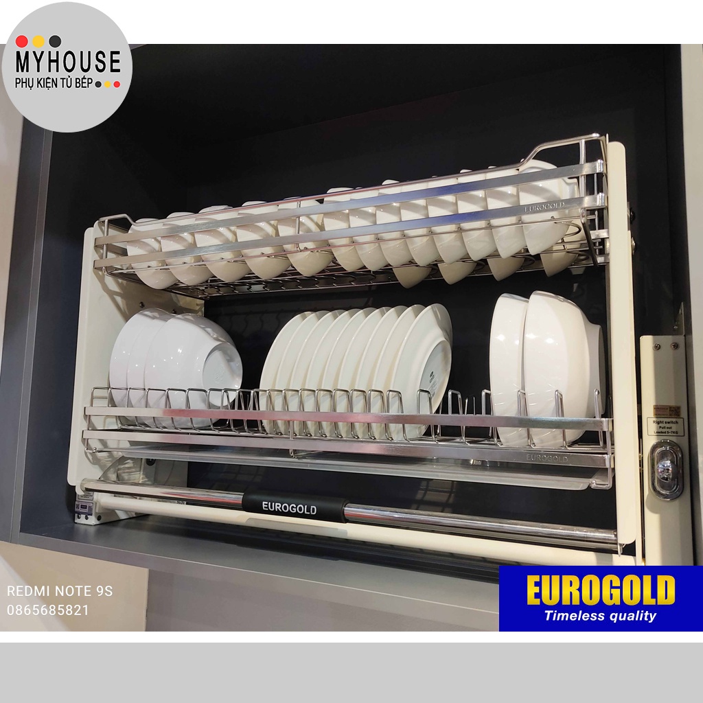 Giá Bát Nâng Hạ 900 EUI190 Eurogold, giá úp bát đĩa tủ trên | Myhouse