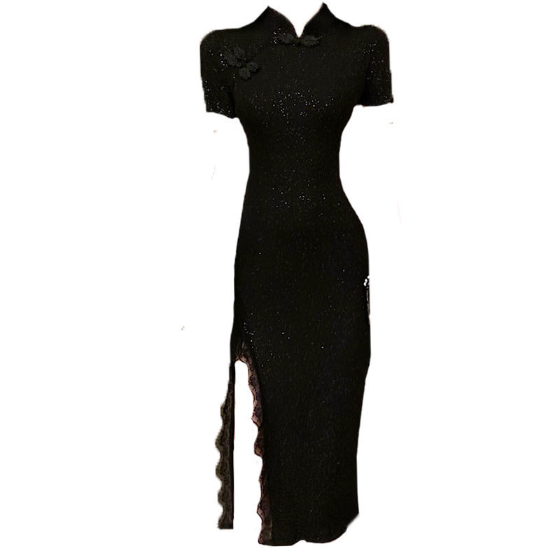 Đầm Sườn Xám Dáng Dài Phối Nút Xinh Xắn Dành Cho Nữ | BigBuy360 - bigbuy360.vn