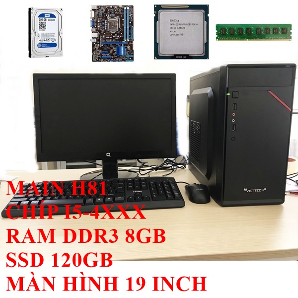 Bộ máy tính văn phòng H81 G3250 /4GB /250GB Màn hình 19 inch | BigBuy360 - bigbuy360.vn