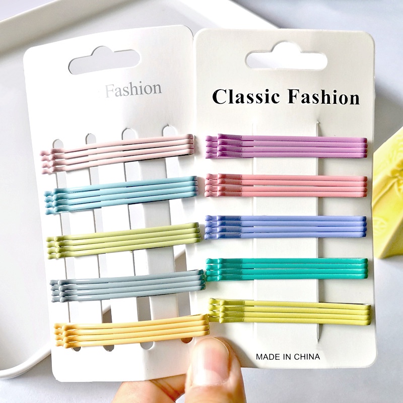 Set 40 Kẹp Tóc Kim Loại Nhiều Màu Phong Cách Hàn Quốc