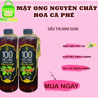 Mật ong nguyên chất hoa cà phê chai 1lít 1,4kg