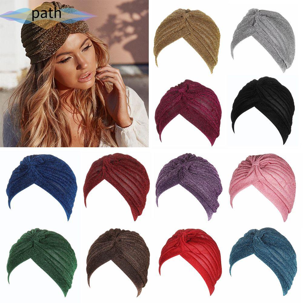 Mũ turban trùm đầu mềm mại co giãn nhiều màu thời trang cho nữ