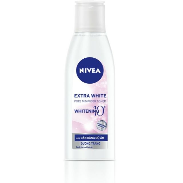 Nước hoa hồng NIVEA Extra White dưỡng trắng da & se khít lỗ chân lông (200ml)