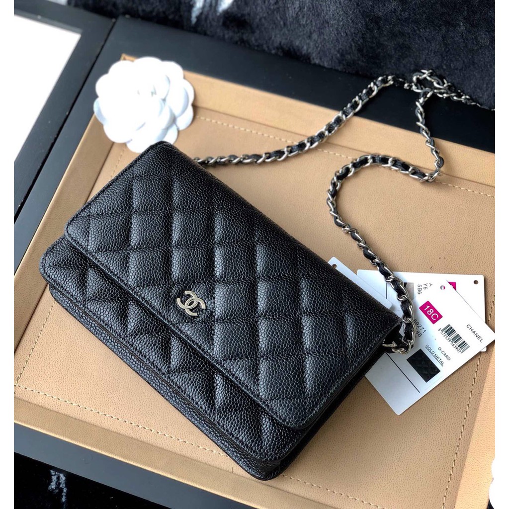 Túi Hộp đen da hạt size 20cm