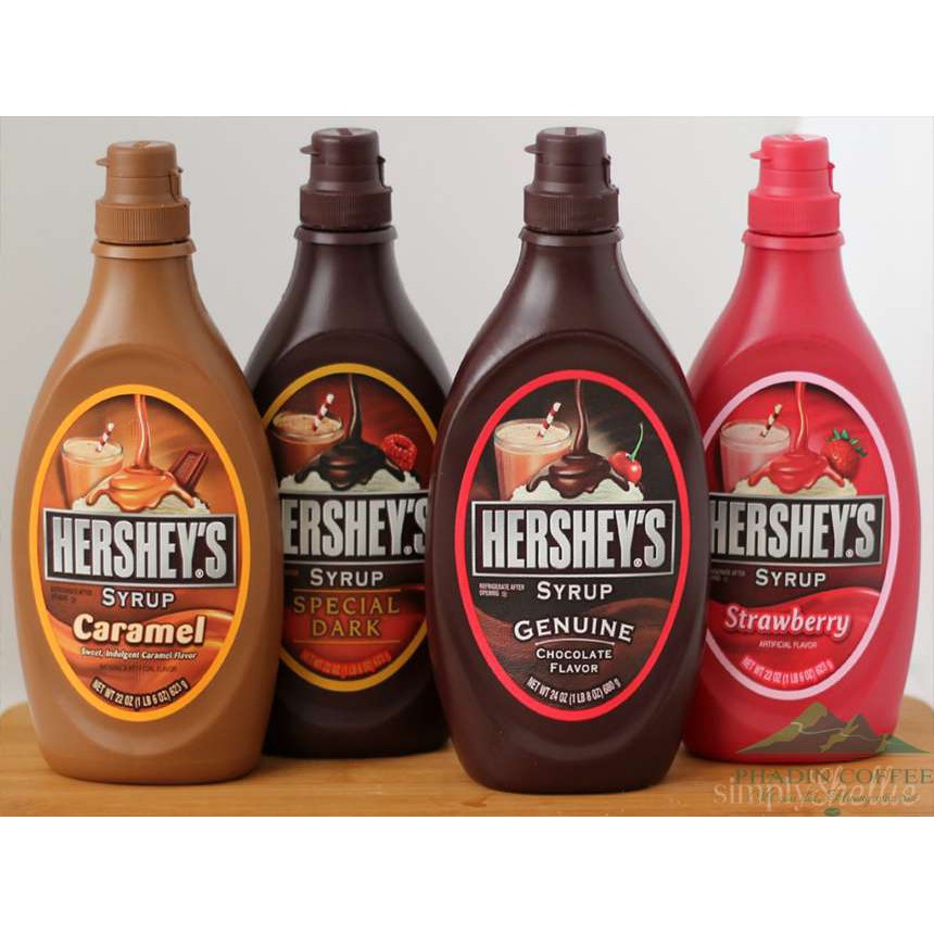 Sốt Socola / Caramel / Dâu Syrup Hershey's Nhỏ 680g