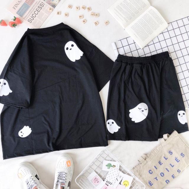 Set bộ in hình ma cute ulzzang - ẢNH THẬT