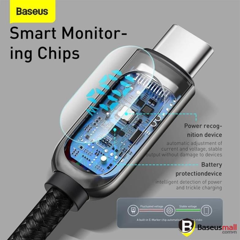 Baseus -BaseusMall VN Cáp sạc nhanh C to C 100W Baseus Display Fast Charging Data Cable