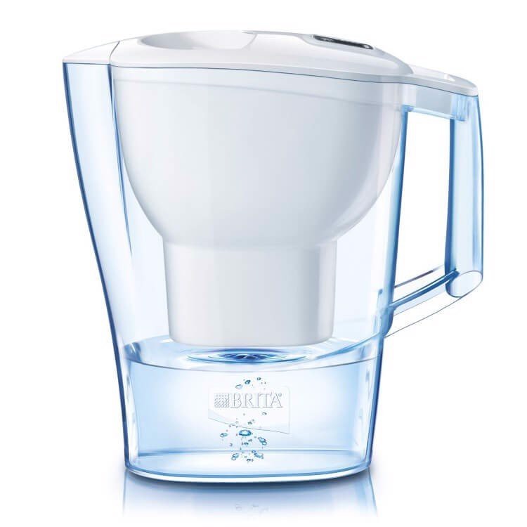 Bình lọc nước Brita 2,4L kèm 6 lõi lọc nắp xanh [nhập Đức chính hãng]