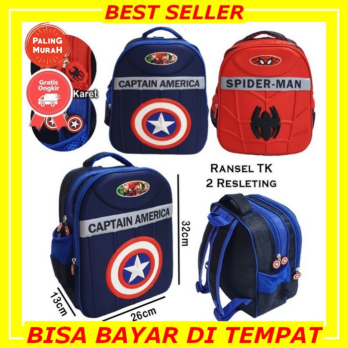 ❤️ Immanuelmart ❤️ Balo Đi Học In Họa Tiết Người Nhện 3D Độc Đáo Cho Bé Trai Mẫu Giáo 2013