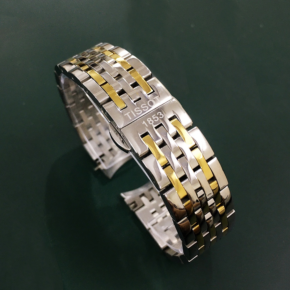 Dây đồng hồ kim loại Tissot 1853 size 19mm,20mm đầu cong