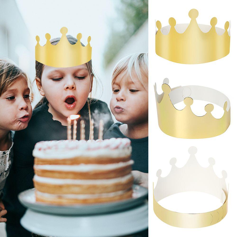 Set 10 Vương Miện Công Chúa Bằng Giấy Trang Trí Sinh Nhật / Đám Cưới