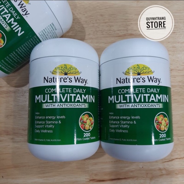Vitamin tổng hợp tảo biển Nature way complete multivitamin 200 viên Úc