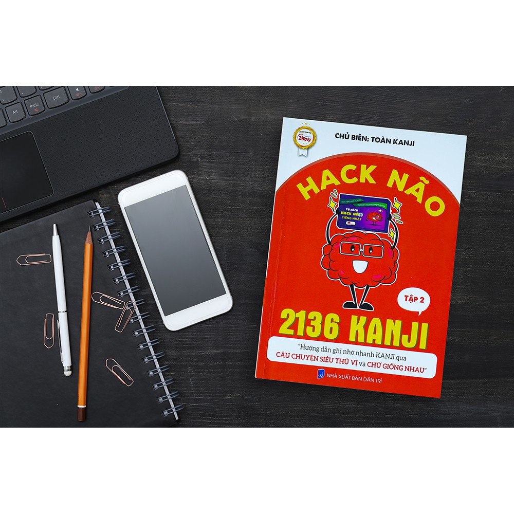 Sách - Hack Não 2136 Kanji Trong Tiếng Nhật Tập 2 - Hướng Dẫn Ghi Nhớ Nhanh Kanji Theo Câu Chuyện Thú Vị