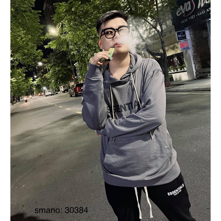 Áo nỉ Hoodie Essentials chữ nổi cực chất - Áo nỉ nam da cá đỉnh cao