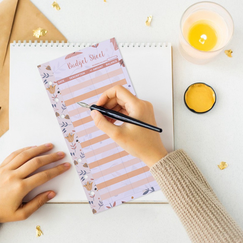 Sổ Tay 12 Ngăn Đựng Tiền Giấy A6 Budget - Cho Tiền Mặt &amp; Sách LEDger