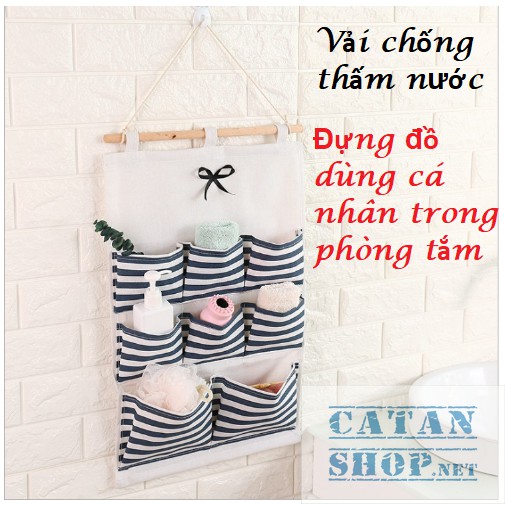 ❤️Túi đựng đồ đa năng 6 ngăn❤️ tiết kiệm diện tích, túi vải canvas bền đẹp đa năng tiện lợi  ( màu ngẫu nhiên)