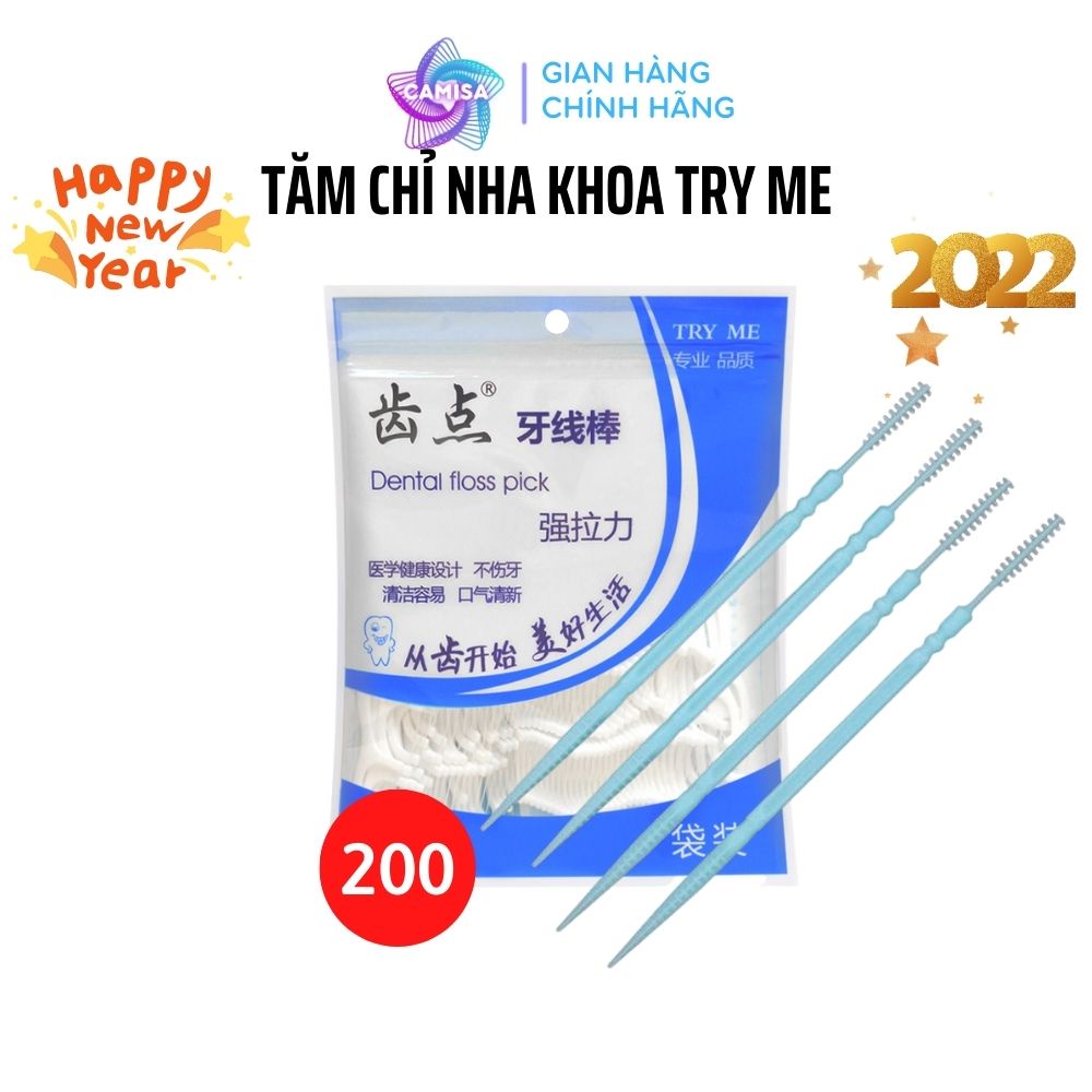 Tăm Nha Khoa Try Me Gói 200 Chiếc Chăm Sóc Vệ Sinh Răng Miệng ANVIHOM