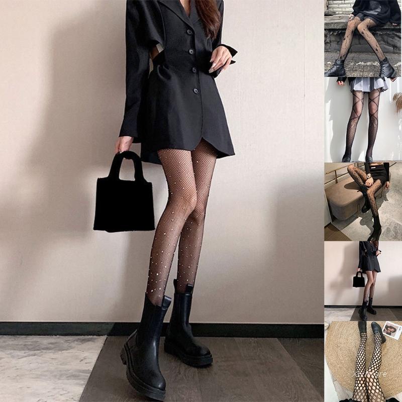 Quần vớ lưới lưng cao hoạ tiết da báo dành cho nữ