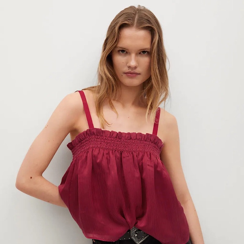 Áo Hai Dây Nhún Bèo Mango