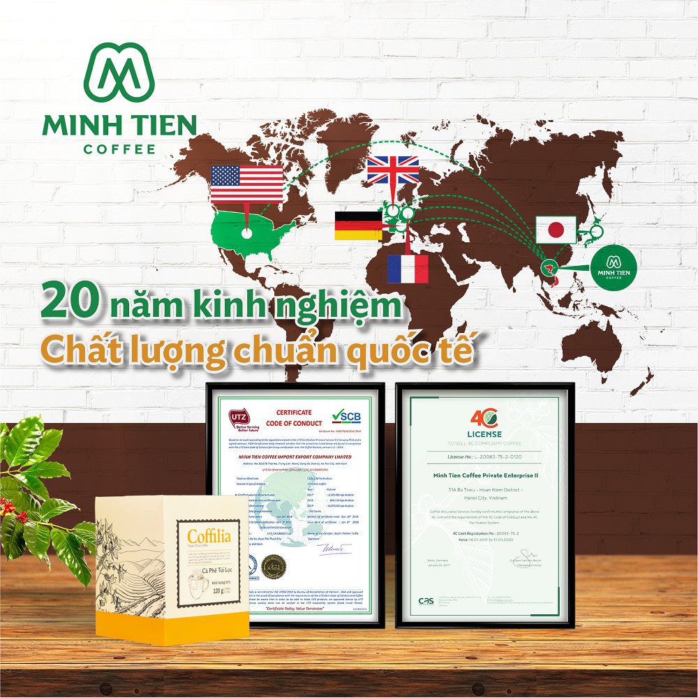 Combo 2 Hộp Cà phê túi lọc Mitix 120g(12g x 10 gói)