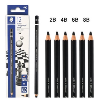 [Giá Tốt] Chì Than Staedtler Mars Lumograph Black Cao Cấp 100B