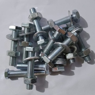 10 bộ bu lông- ecu M6 M8 M10 có vòng đệm