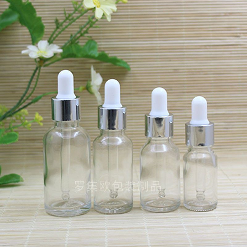 Lọ đựng tinh dầu 30ml Dày bóp giọt Khoen Bạc / lọ chiết serum