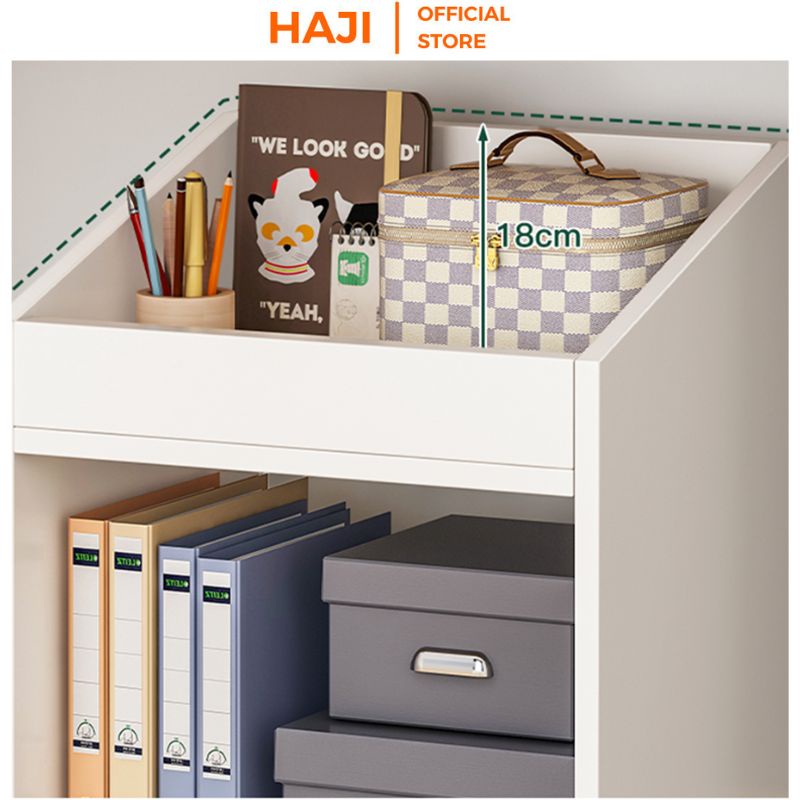 Kệ tài liệu đa tầng HAJI có bánh xe di chuyển lưu trữ vật dụng khoa học A190