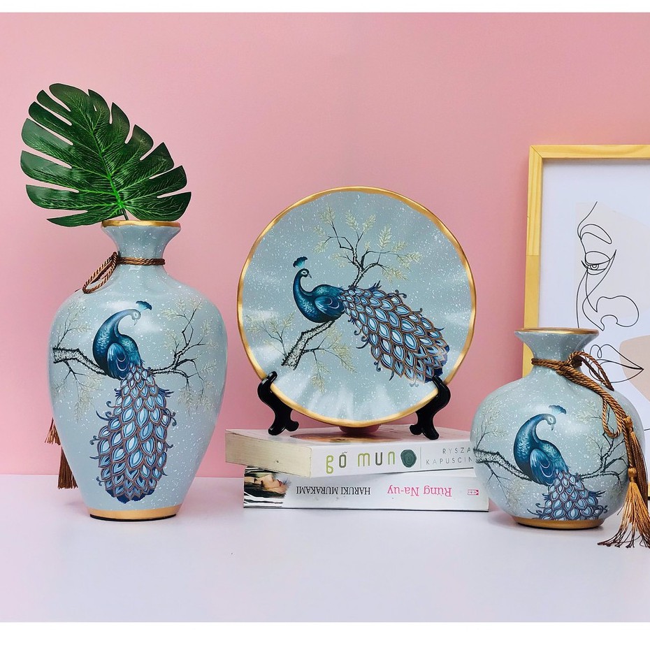 Lọ Hoa Decor Bình Hoa Giả Bộ bình 3 món hút tài lộc chọn 20 mẫu mới đẹp
