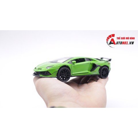 MÔ HÌNH XE LAMBORGHINI AVENTADOR SVJ GREEN 1:32 MINIAUTO 7478