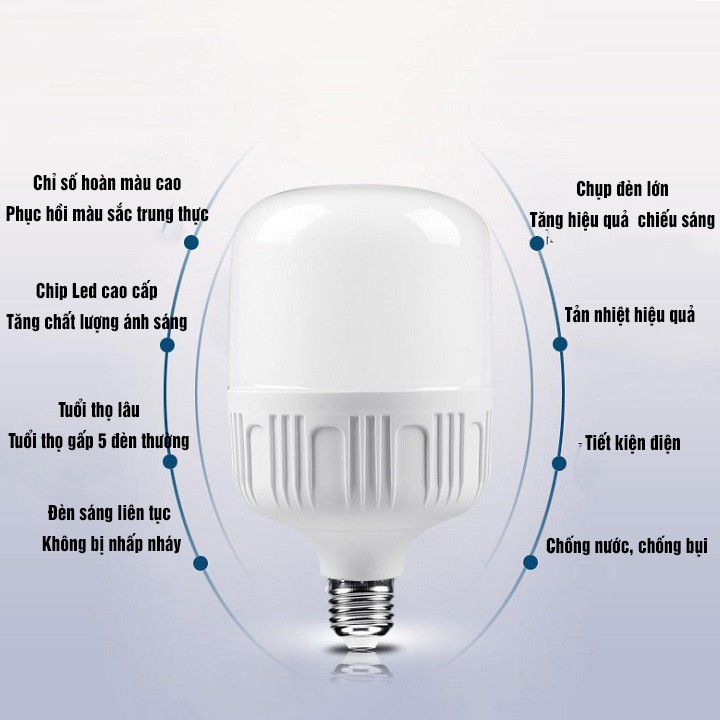 Bóng Đèn Led 50w 30w Bulb Siêu Sáng- Siêu Tiếu Kiệm Điện- Đui Xoáy E27